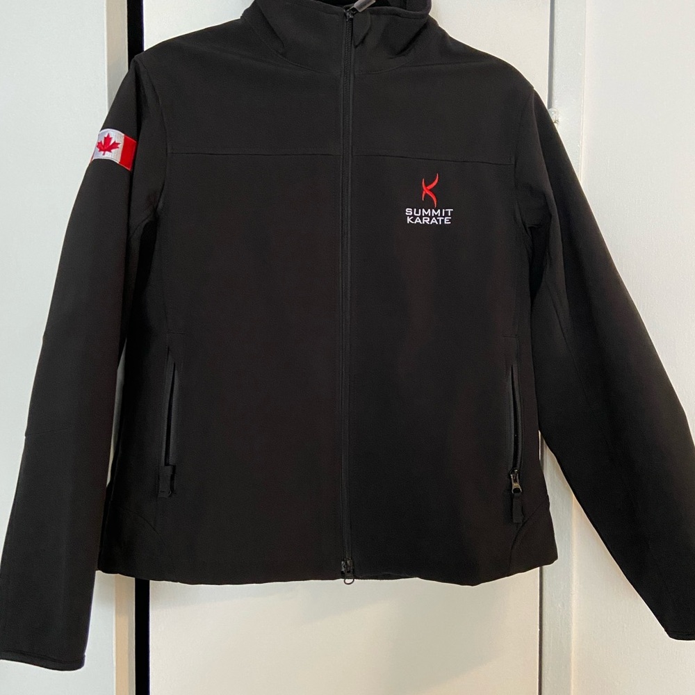Summit Karate Team Canada Black Zip-Up Jacket with Red Logo